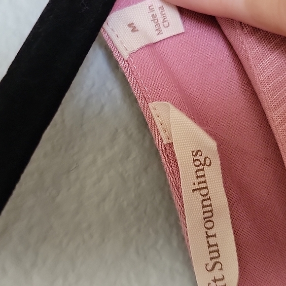 Soft surroundings NWT Roxanna Romantic Pink Flounce Ruffle Vneck Maxi Medium - Picture 4 of 11